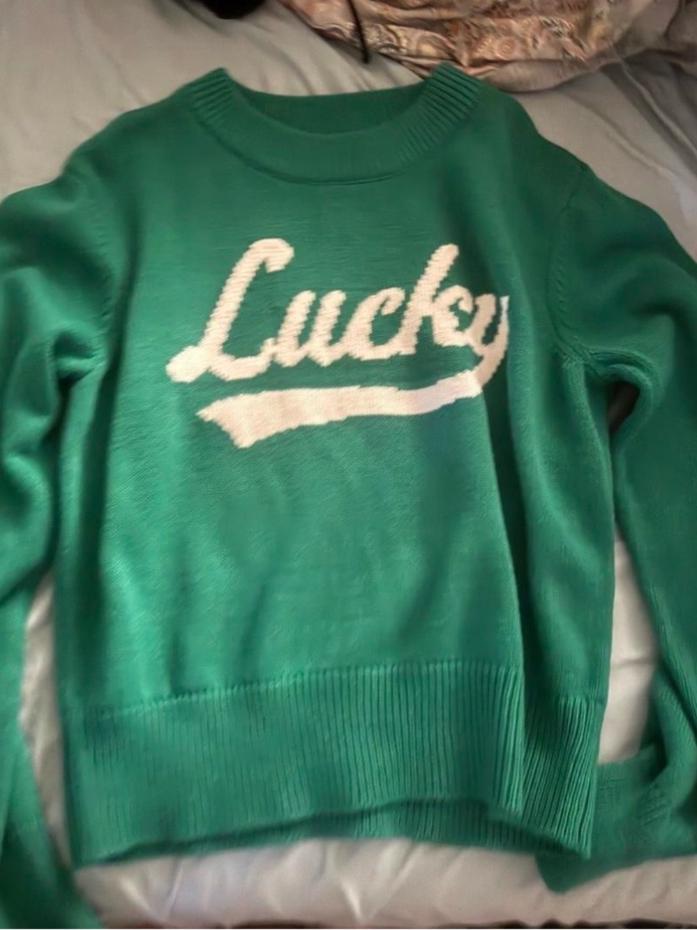 Lucky Green Crewneck Sweater